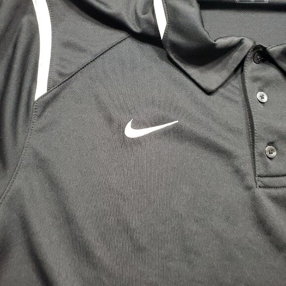 Nike Dri-Fit Performance Polo Marshall Softball Logo Black Shirt Men Sz XL - Picture 8 of 11